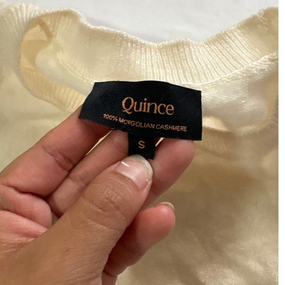 Quince Womens Small Mongolian Cashmere Tee Short Sleeve Minimalist Contemporary - Picture 4 of 8
